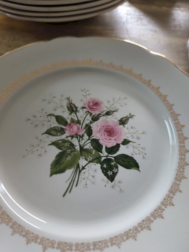 Assiettes plates Badonviller modèle bagatelle 