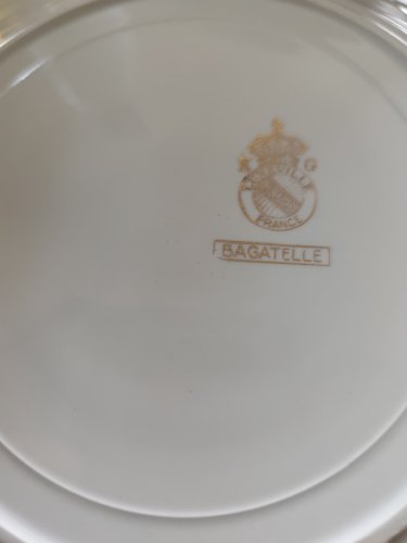 Assiettes plates Badonviller modèle bagatelle 