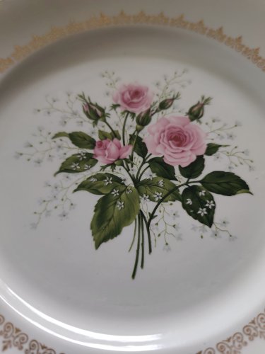 Assiettes plates Badonviller modèle bagatelle 