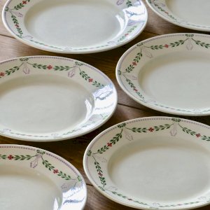 Christmas flat plates from 1920 Emile Bourgeois Drouot Paris