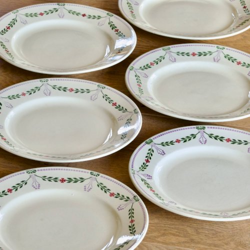 Assiettes plates de Noël de 1920 Emile Bourgeois Drouot Paris