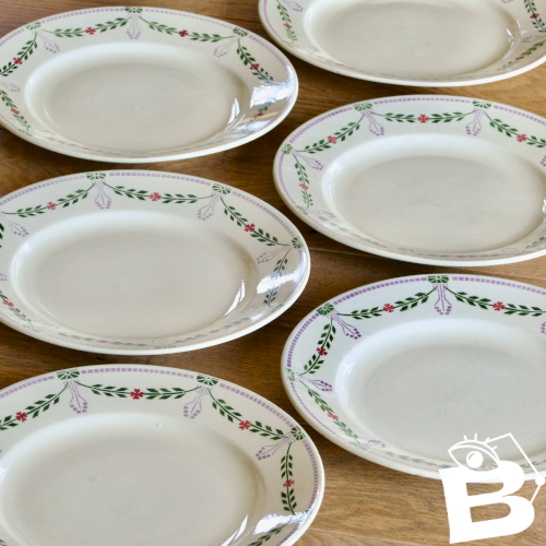 Assiettes plates de Noël de 1920 Emile Bourgeois Drouot Paris