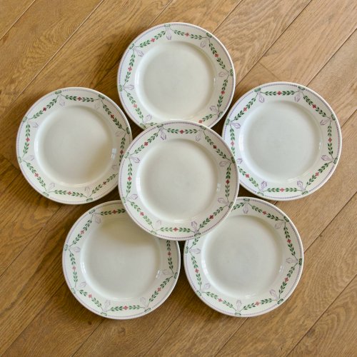 Assiettes plates de Noël de 1920 Emile Bourgeois Drouot Paris