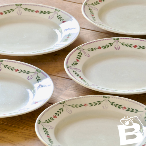 Assiettes plates de Noël de 1920 Emile Bourgeois Drouot Paris