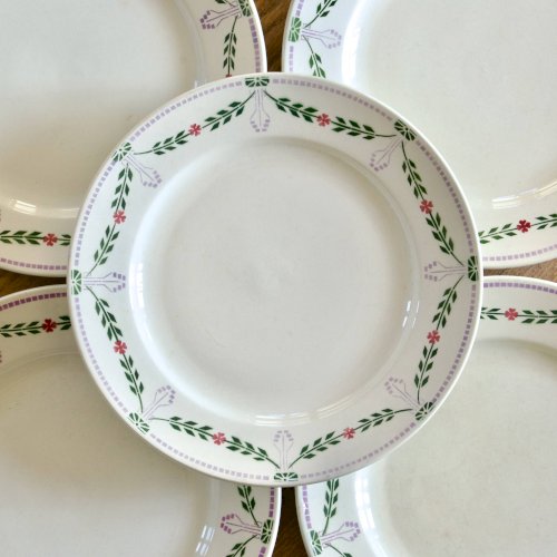 Assiettes plates de Noël de 1920 Emile Bourgeois Drouot Paris