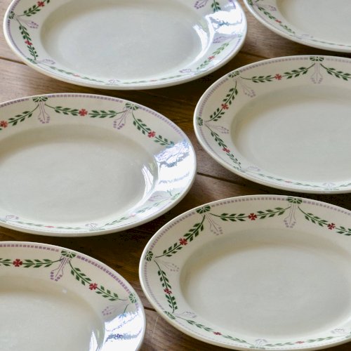 Assiettes plates de Noël de 1920 Emile Bourgeois Drouot Paris