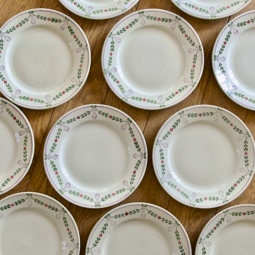 Assiettes plates de Noël de 1920 Emile Bourgeois Drouot Paris