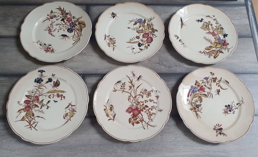 Assiettes plates en terre de fer