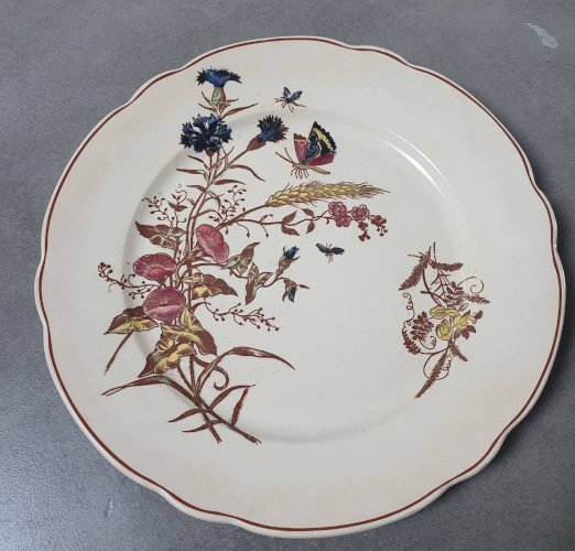 Assiettes plates en terre de fer