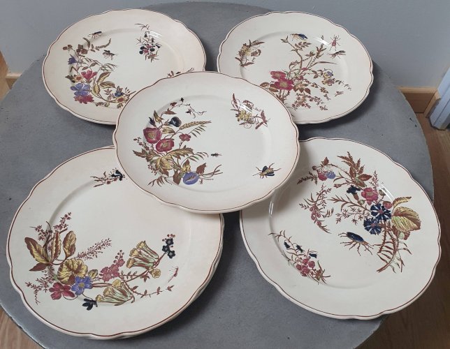 Assiettes plates en terre de fer