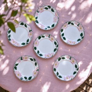 Assiettes Villeroy & Boch collection Wildrose peintes à la main
