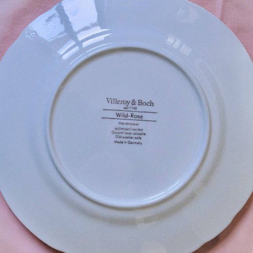 Assiettes Villeroy & Boch collection Wildrose peintes à la main