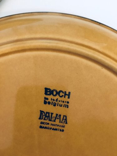 Assiettes vintage Boch Palma