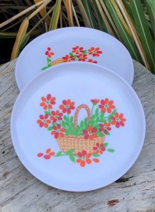 Vintage melamine plates Plastorex