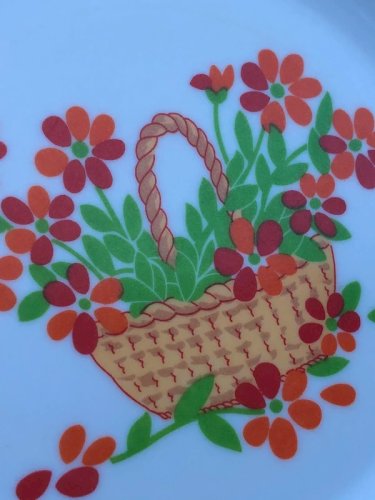 Assiettes vintage en mélaminé Plastorex