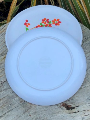 Assiettes vintage en mélaminé Plastorex