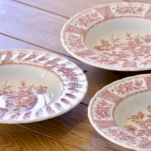 Assiettes vintage Myott England terre de fer anglaise collection Melody