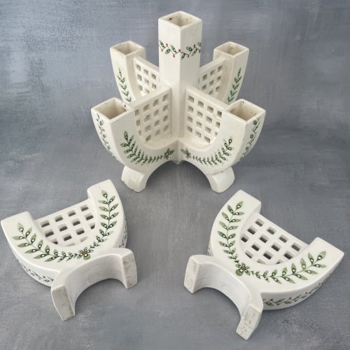 Assortiment 3 vase Max Roesler art déco porcelaine de Bavière Rodach Allemagne