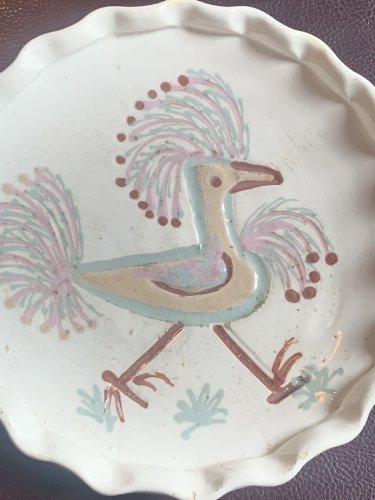 Atelier Cerenne céramique Vallauris décor au coq très bel état