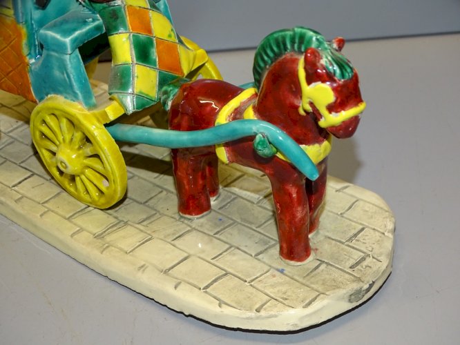 -ATTELAGE CERAMIQUE BARBOTINE VINTAGE Marque VIEUQUELMER PARIS DECO COLLECTION D