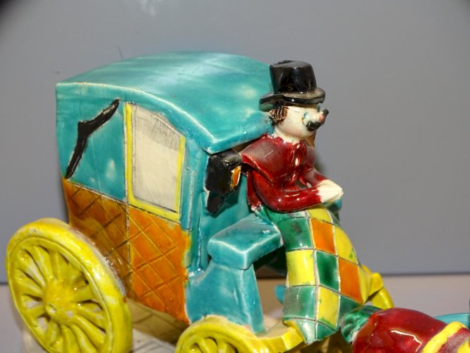 -ATTELAGE CERAMIQUE BARBOTINE VINTAGE Marque VIEUQUELMER PARIS DECO COLLECTION D