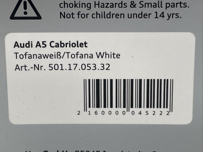 Audi A5 Cabriolet (2017) 1/43 Spark