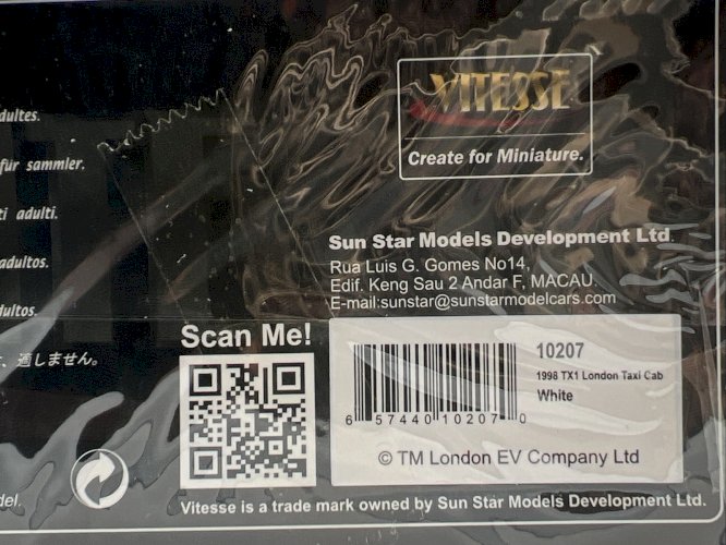 Austin TX1 London Taxi Cab (1998) 1/43 Vitesse