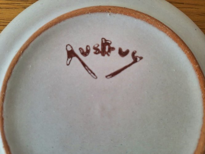 Austruy Vallauris service à café, carafe et plat céramique vintage, décoration