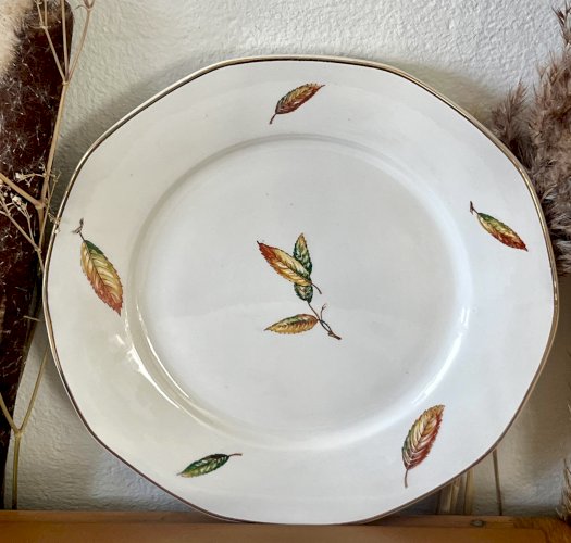 Authenticité - Lot n° 1 - 6 assiettes plates Nemours - 23 cm - Digoin Sarreguemines