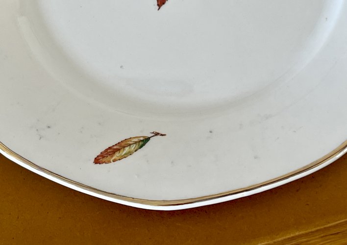 Authenticité - Lot n° 1 - 6 assiettes plates Nemours - 23 cm - Digoin Sarreguemines