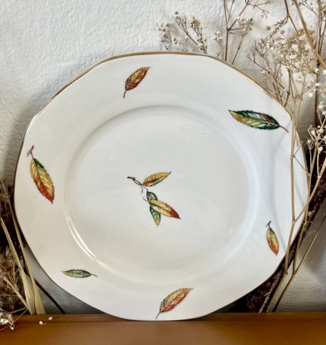 Authenticité - Lot n° 1 - 6 assiettes plates Nemours - 23 cm - Digoin Sarreguemines