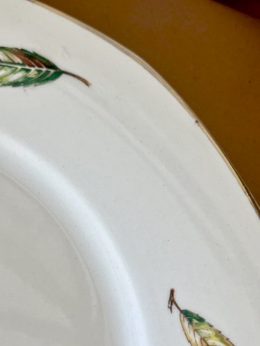 Authenticité - Lot n° 1 - 6 assiettes plates Nemours - 23 cm - Digoin Sarreguemines