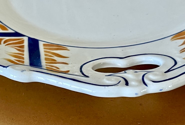 Authenticité - Lot n° 2 - Plat à tarte Canada - 28 cm - Moulin des loups - Hamage - Orchies