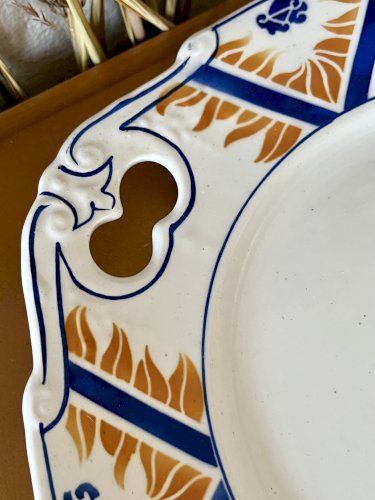 Authenticité - Lot n° 2 - Plat à tarte Canada - 28 cm - Moulin des loups - Hamage - Orchies