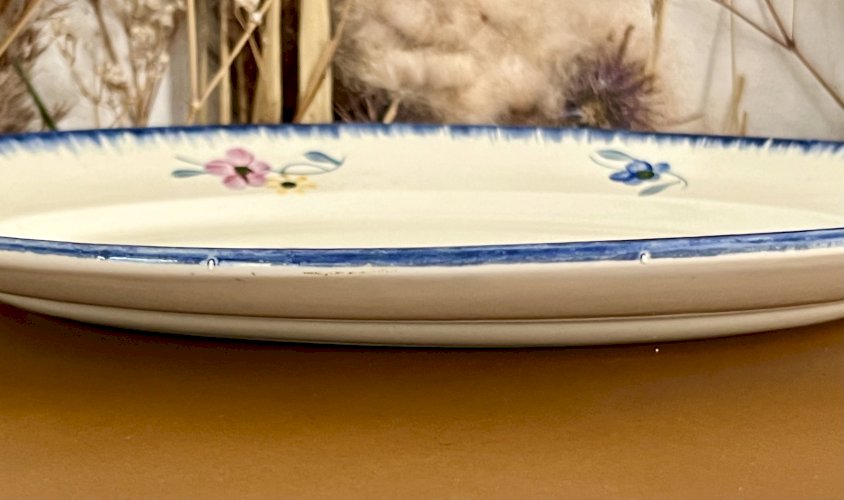 Authenticité - Lot n° 2 - Ravier Mary Lou - 26,5 cm - Digoin Sarreguemines