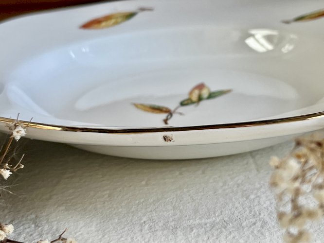 Authenticité - Lot n°2 - 6 assiettes creuses Nemours - 22,8 cm - Digoin Sarreguemines