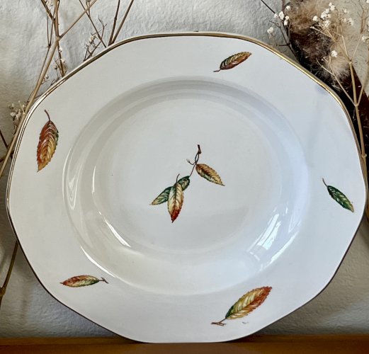 Authenticité - Lot n°2 - 6 assiettes creuses Nemours - 22,8 cm - Digoin Sarreguemines