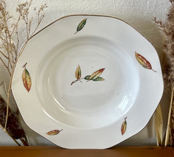 Authenticité - Lot n°2 - 6 assiettes creuses Nemours - 22,8 cm - Digoin Sarreguemines