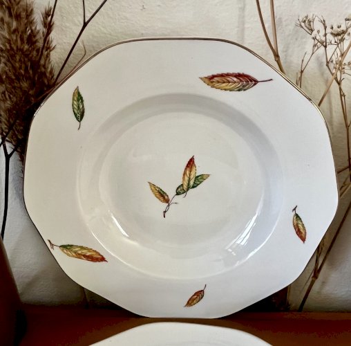 Authenticité - Lot n°2 - 6 assiettes creuses Nemours - 22,8 cm - Digoin Sarreguemines