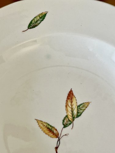 Authenticité - Lot n°2 - 6 assiettes creuses Nemours - 22,8 cm - Digoin Sarreguemines