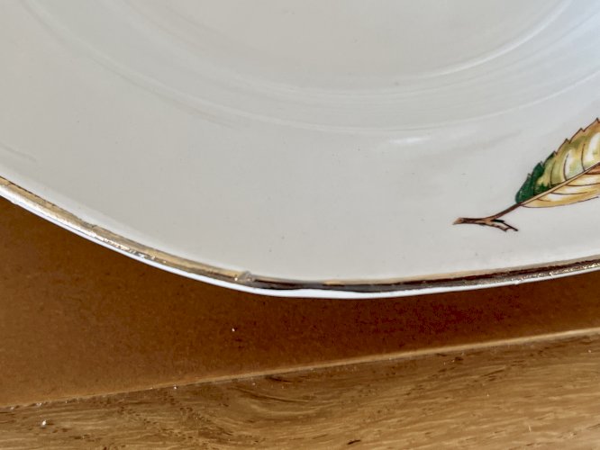 Authenticité - Lot n°2 - 6 assiettes creuses Nemours - 22,8 cm - Digoin Sarreguemines