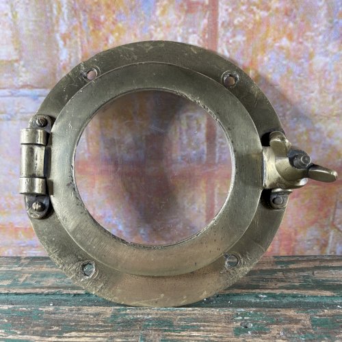 Authentique hublot en laiton 1920 Stockholm Suède déco marine vintage yacht