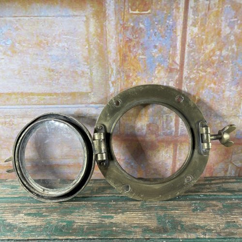 Authentique hublot en laiton 1920 Stockholm Suède déco marine vintage yacht