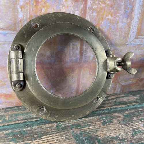 Authentique hublot en laiton 1920 Stockholm Suède déco marine vintage yacht