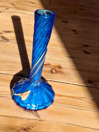 Authentique vase berluze pâte de verre de Mic et Bob Le Bleis années 1970 verrerie Maure-vieil à collectionner