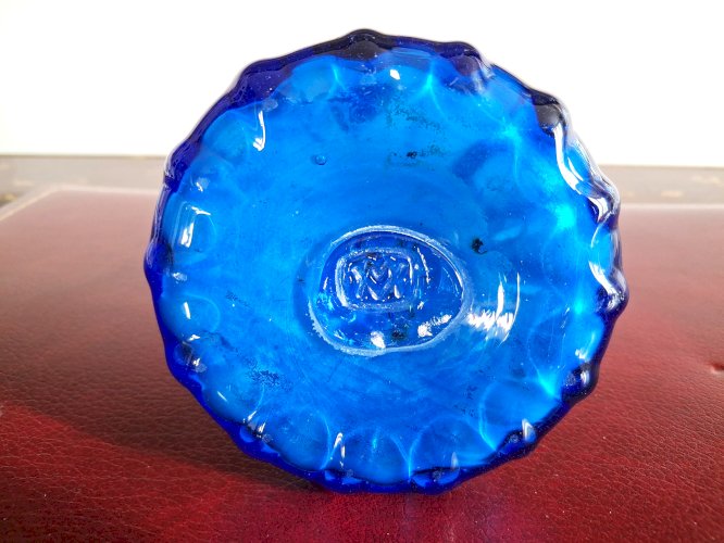 Authentique vase berluze pâte de verre de Mic et Bob Le Bleis années 1970 verrerie Maure-vieil à collectionner