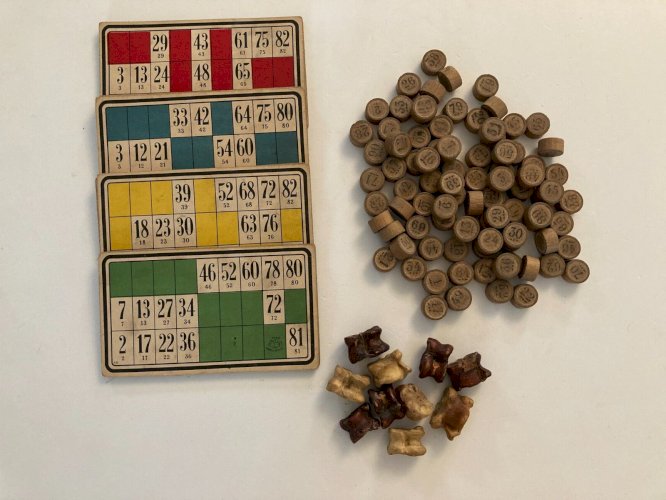 AV7⚜️  Ancien Jeu de Société Le Loto Vintage Authentique
