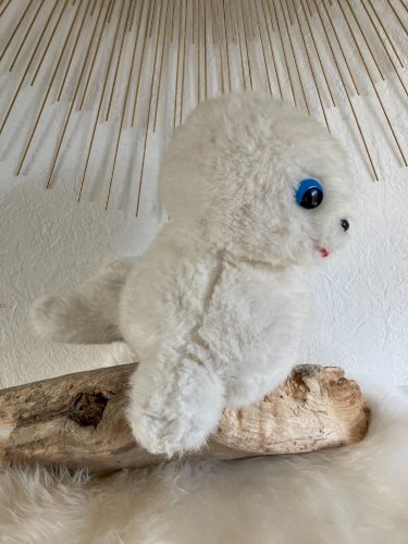 AV7⚜️  ncienne Peluche Doudou Bébé Phoque Bibifoc Vintage