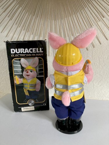 AV7⚜️ Peluche Doudou Publicitaire Le Lapin Bunny Duracell Électricien Électrique