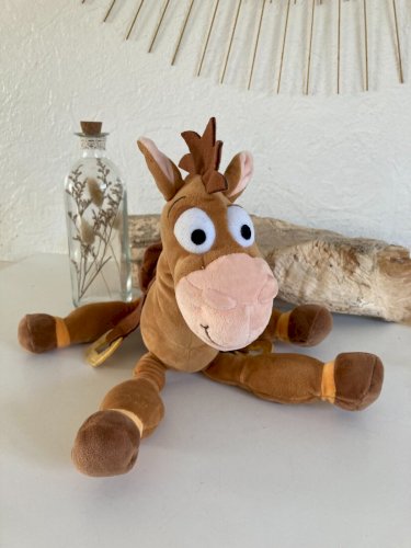 AV7⚜️Peluche Doudou Le Cheval Pile Poil Toy Story Disneyland Hauteur 37Cm Debout